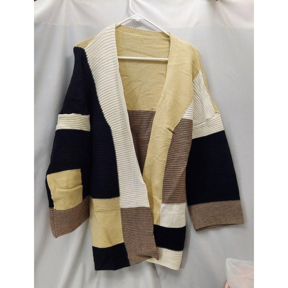 Exlura Women's M Open Front Cardigan-N2